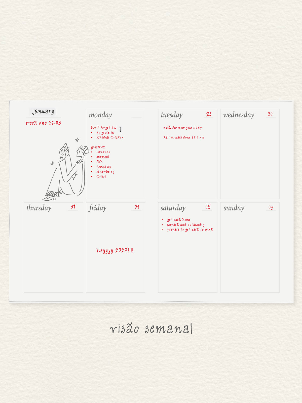 Planner não datado | Pré-venda
